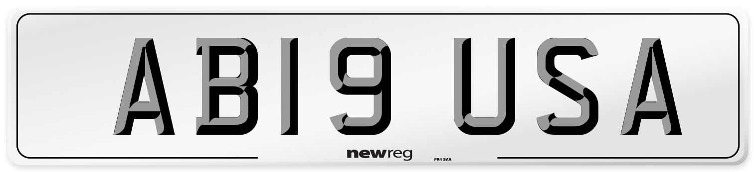 AB19 USA Number Plate from New Reg